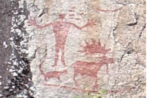 Main 
        Pictograph Panel from North Hegman Lake